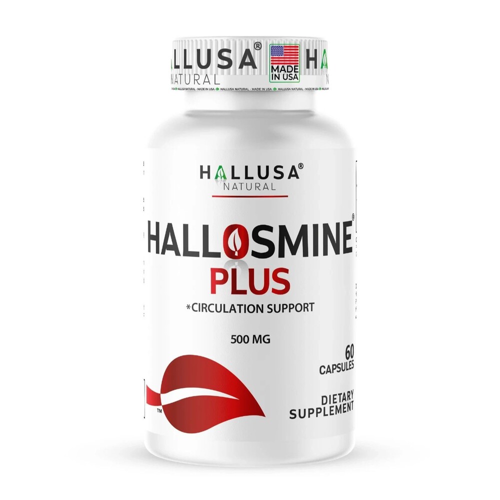 Hallosmine Plus 500mg Diosmin Capsules Strength Circulation & Vein Support 60ct